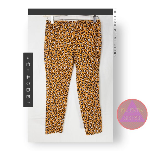 OLD NAVY | pixie ankle cheetah print pants - Picture 1 of 6